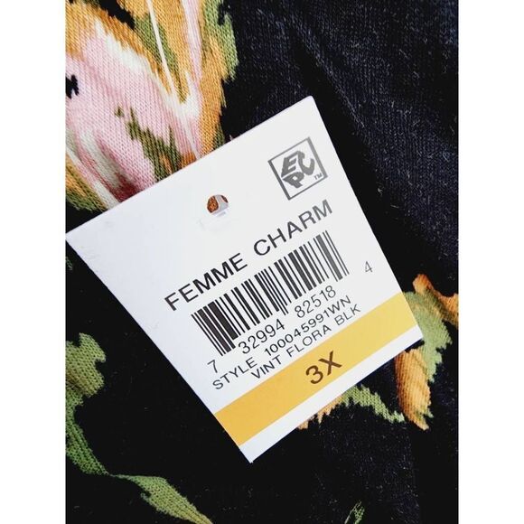 Style & Co Twist Front Blouse Floral Boho Long Sleeve Plus 3X New - Picture 6 of 6